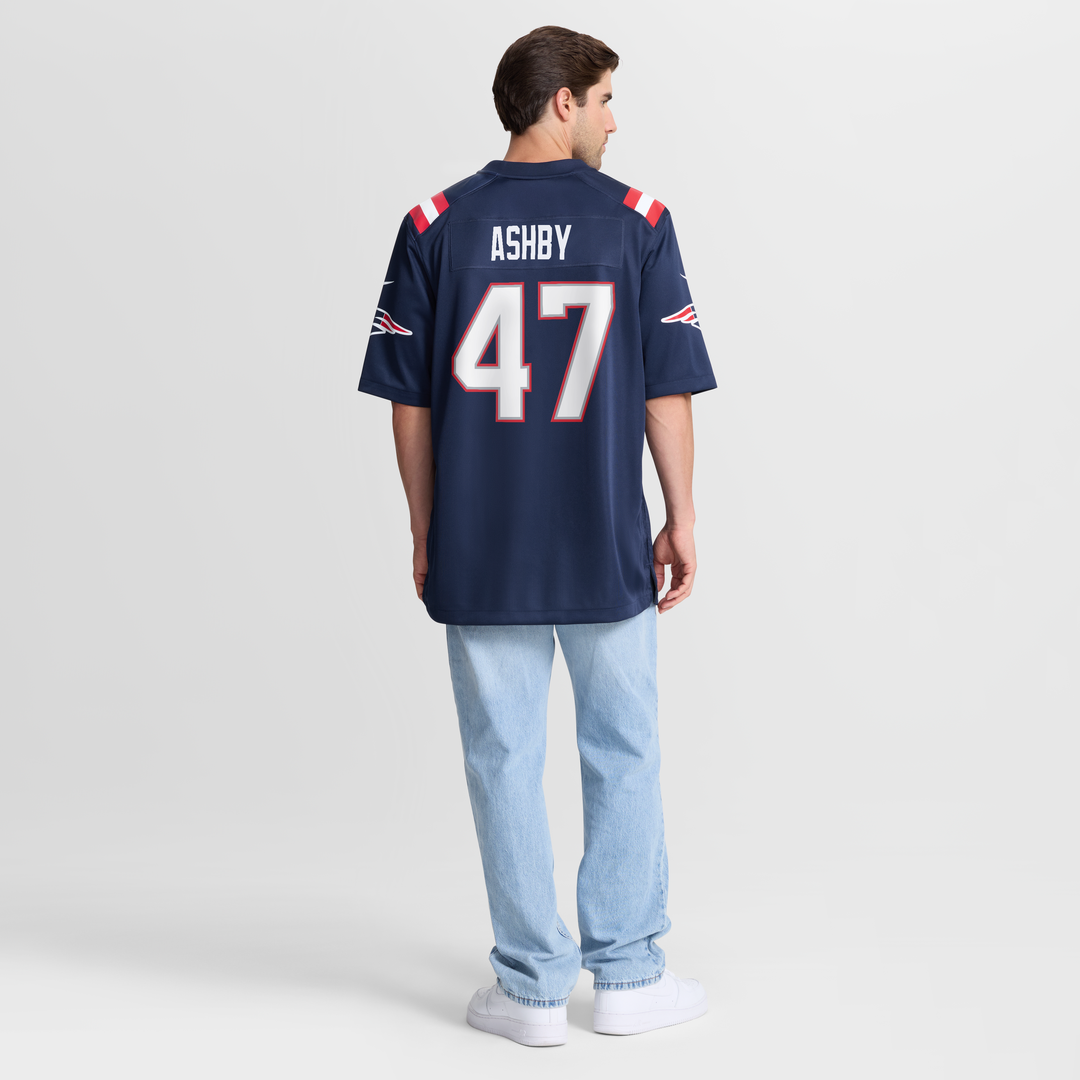 Men's New England Patriots Julian Ashby Navy Team Game NFL Football Jersey - view 8