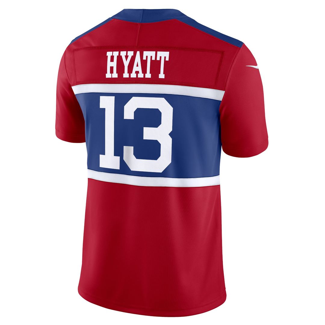 Men's New York Giants Jalin Hyatt Century Red Alternate Limited NFL Football Jersey - view 3