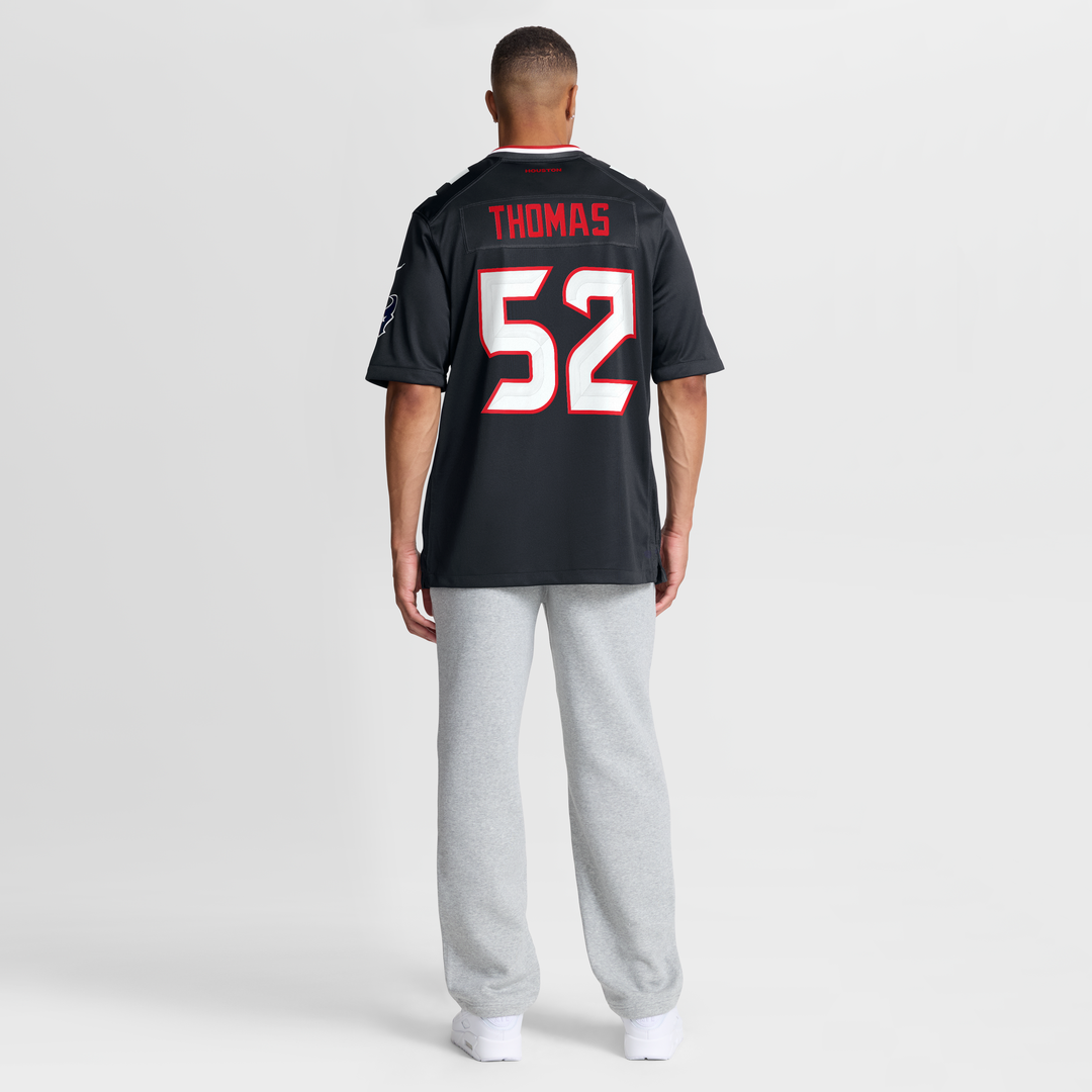 Men's Houston Texans Xavier Thomas Navy Team Game NFL Football Jersey - view 5