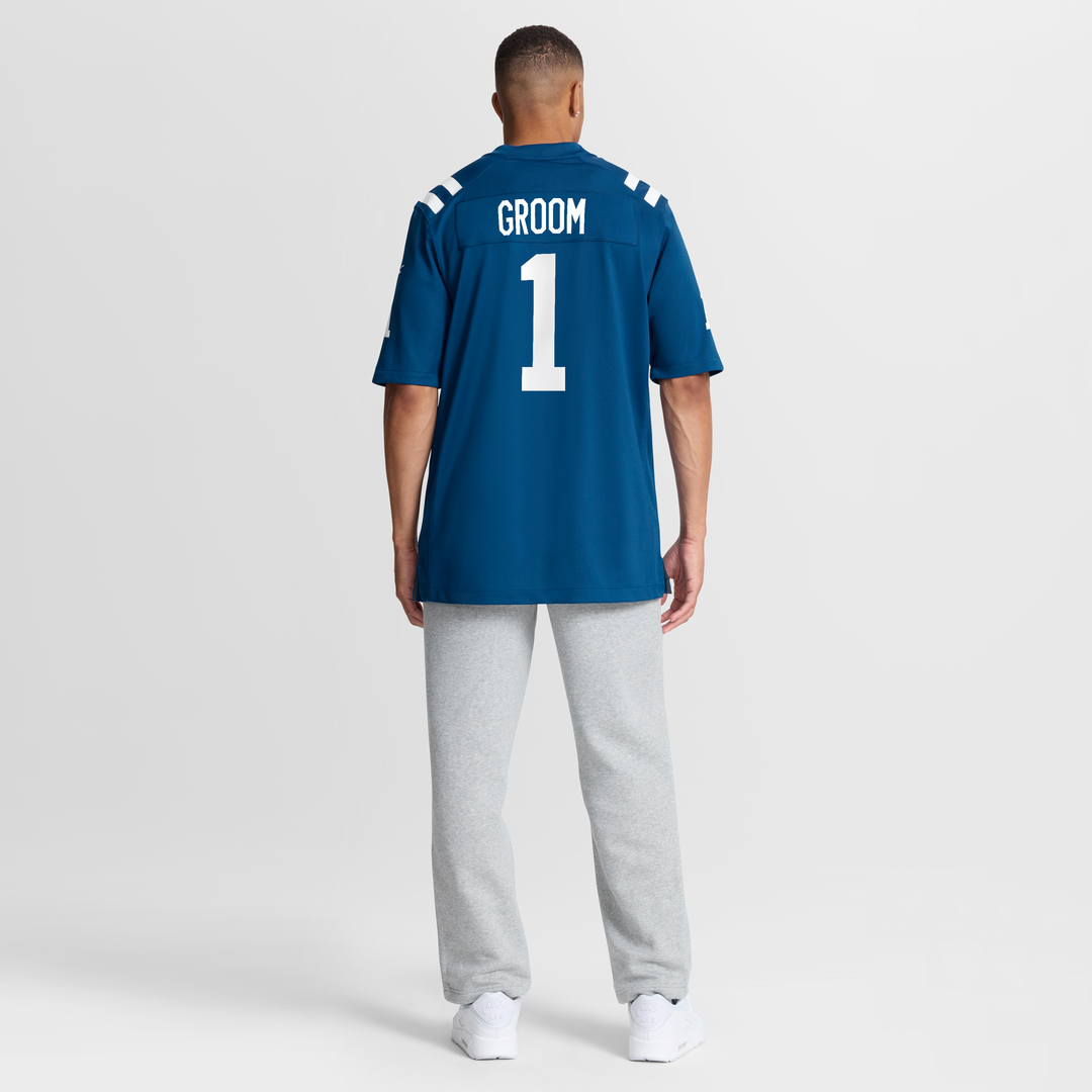 Men's Indianapolis Colts Number 1 Groom Royal Game NFL Football Jersey - view 8