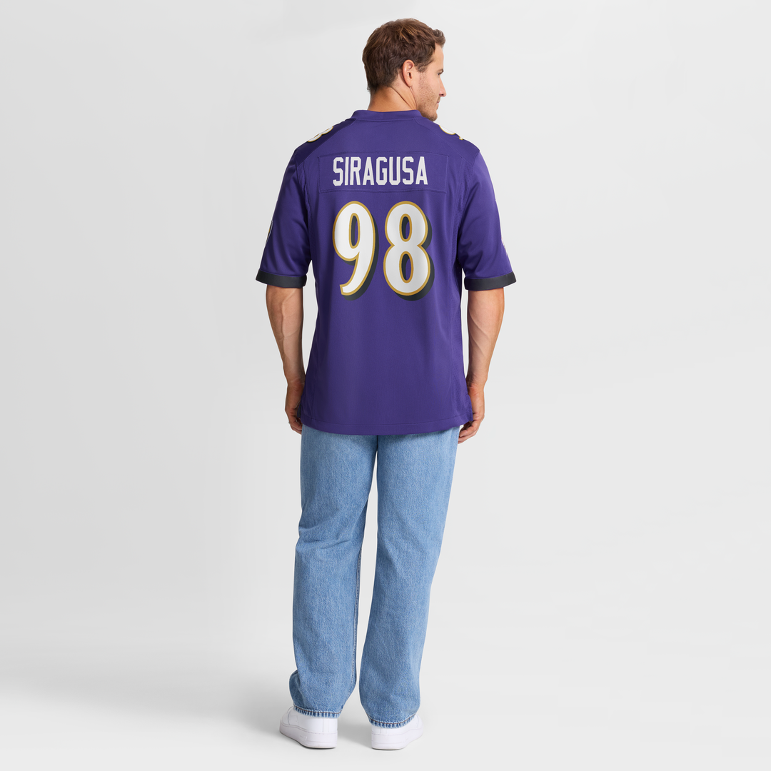 Men's Baltimore Ravens Tony Siragusa Purple Game NFL Football Jersey - view 8