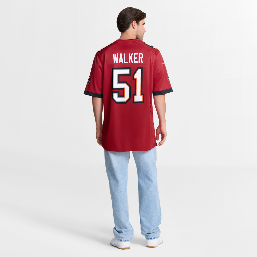 Men's Tampa Bay Buccaneers David Walker Red Team Game NFL Football Jersey - view 8
