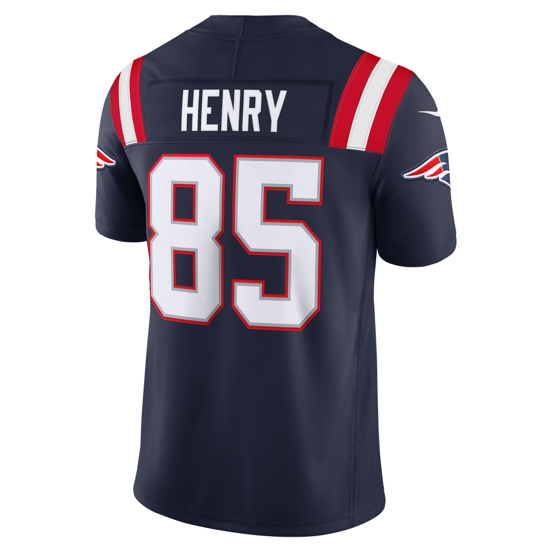 Men's New England Patriots Hunter Henry Navy Team Stitched Limited NFL Football Jersey - view 3