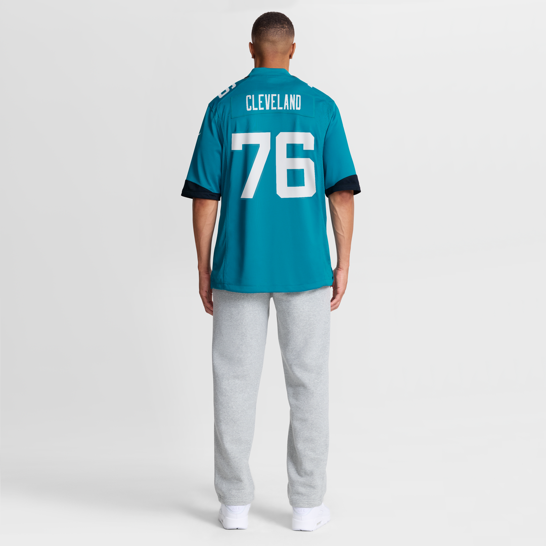 Men's Jacksonville Jaguars Ezra Cleveland Teal Game NFL Football Jersey - view 8