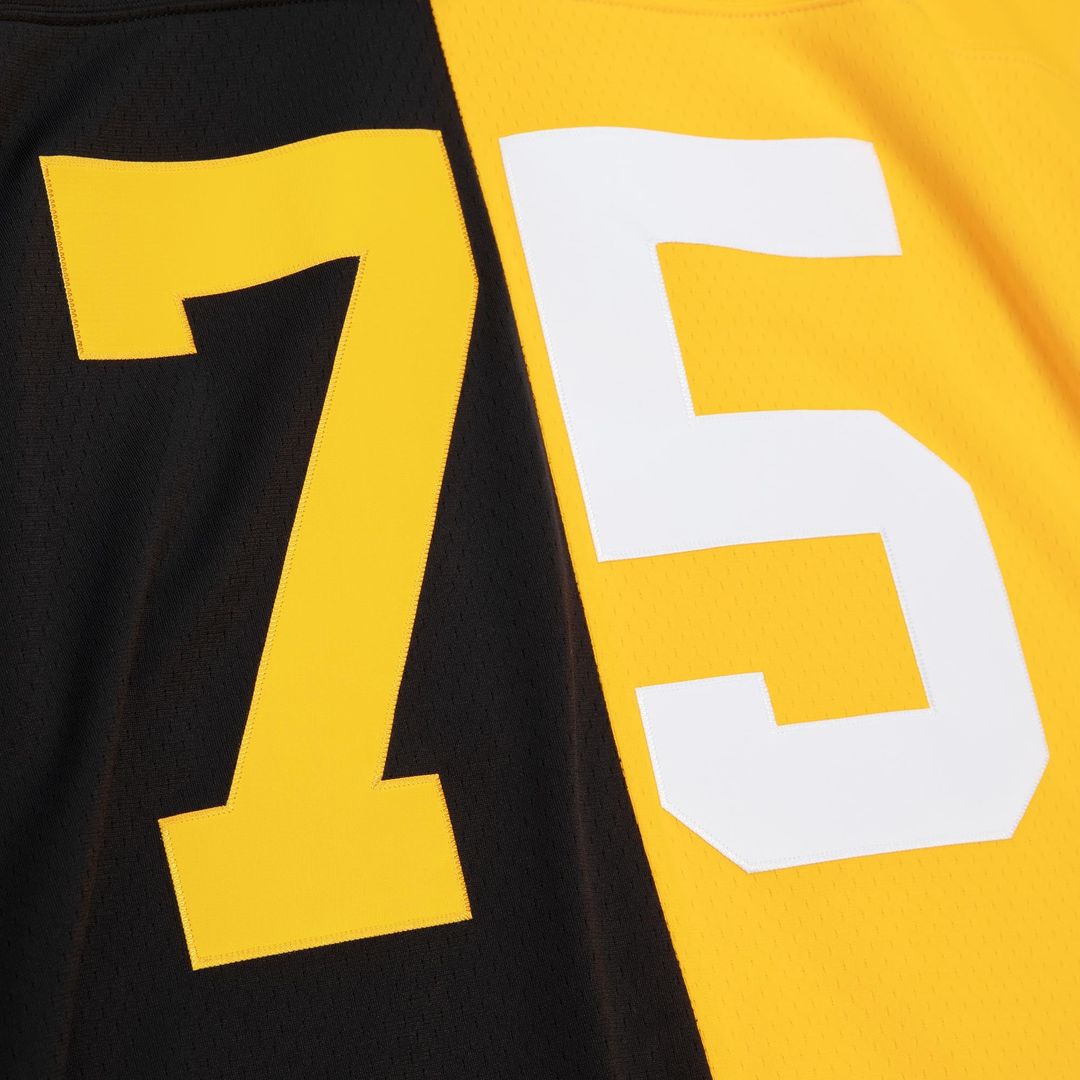 Men's Pittsburgh Steelers Joe Greene Black/Gold 1976 Split Legacy Replica NFL Football Jersey - view 5