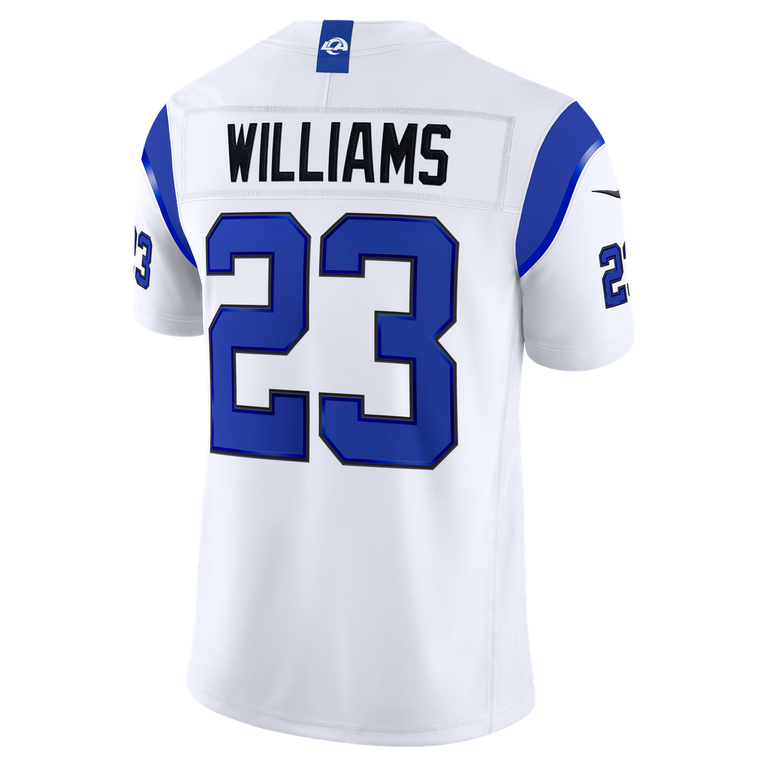 Men's Los Angeles Rams Kyren Williams Fearsome White Stitched Limited NFL Football Jersey - view 3