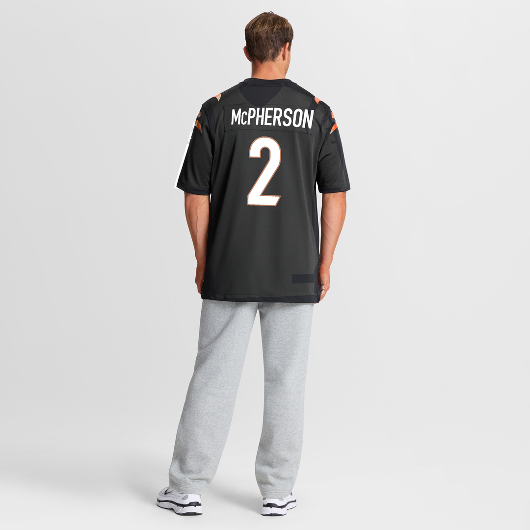 Men's Cincinnati Bengals Evan McPherson Black Game NFL Football Jersey - view 8