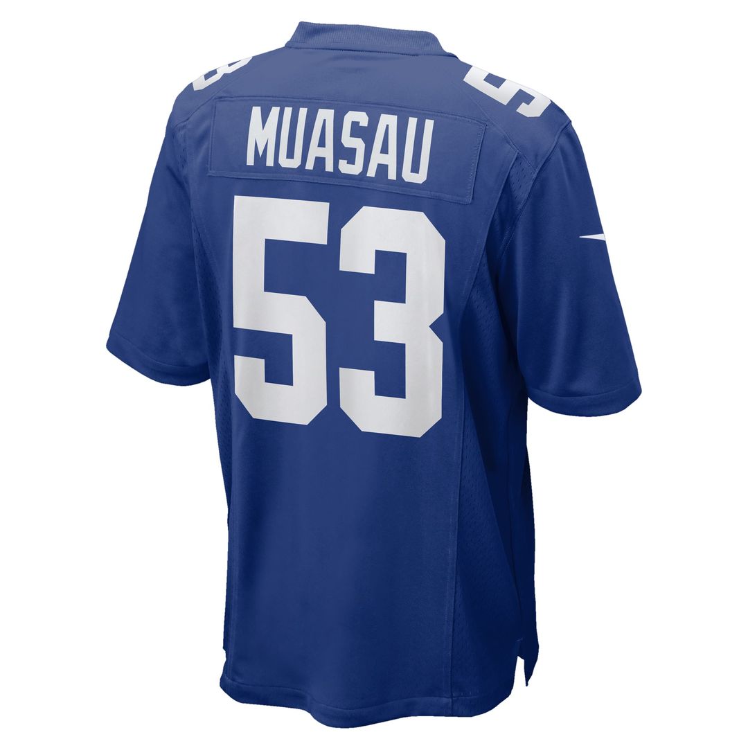 Men's New York Giants Darius Muasau Royal Team Game NFL Football Jersey - view 3
