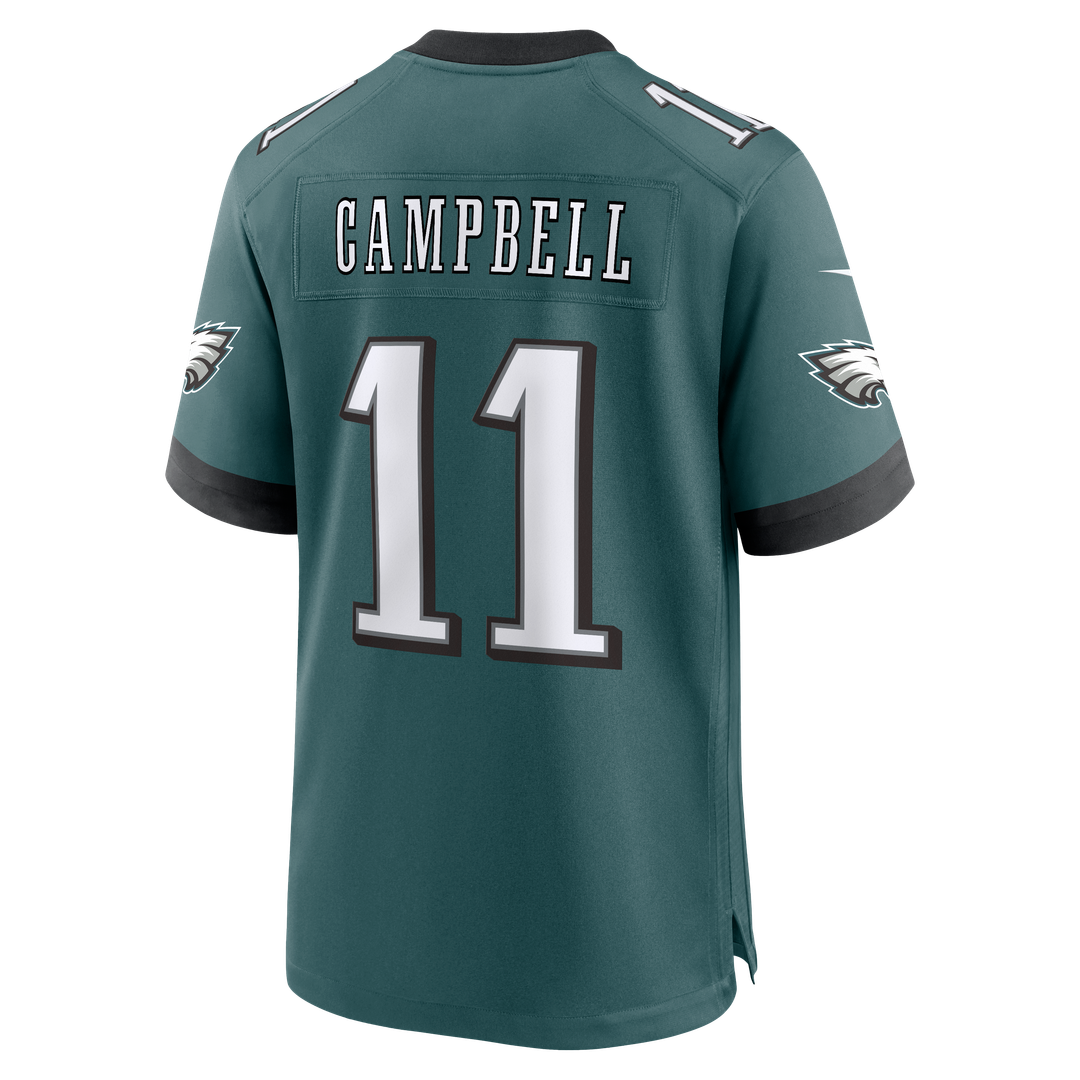 Men's Philadelphia Eagles Jihaad Campbell Midnight Green Team Game NFL Football Jersey - view 3