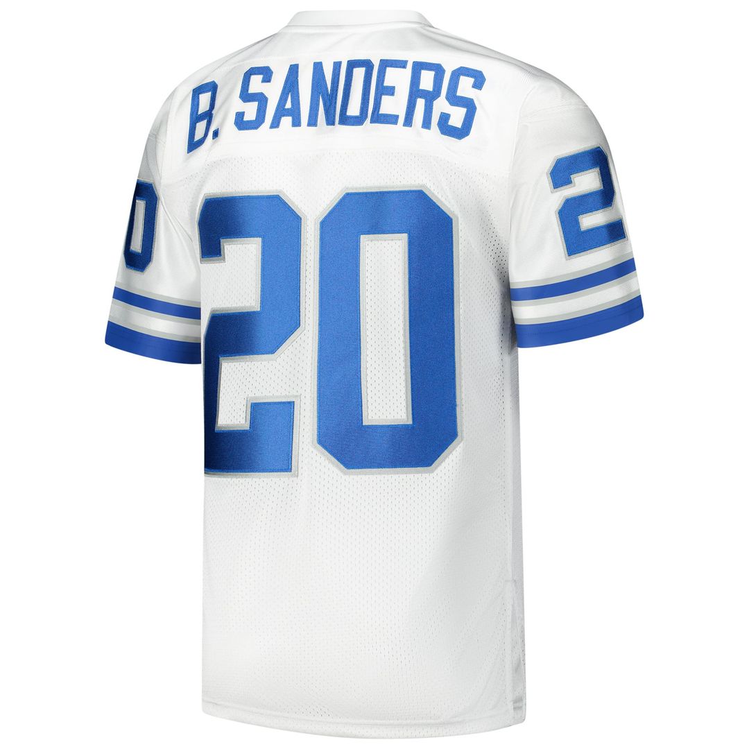 Men's Detroit Lions 1994 Barry Sanders White Throwback NFL Football Jersey - view 3