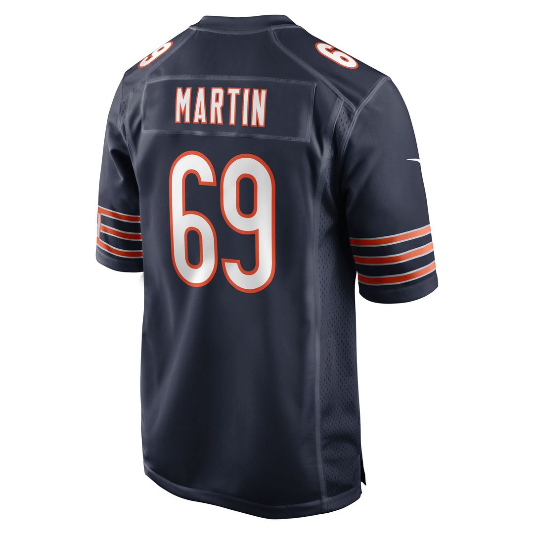 Men's Chicago Bears Jeremiah Martin Navy Team Game NFL Football Jersey - view 3