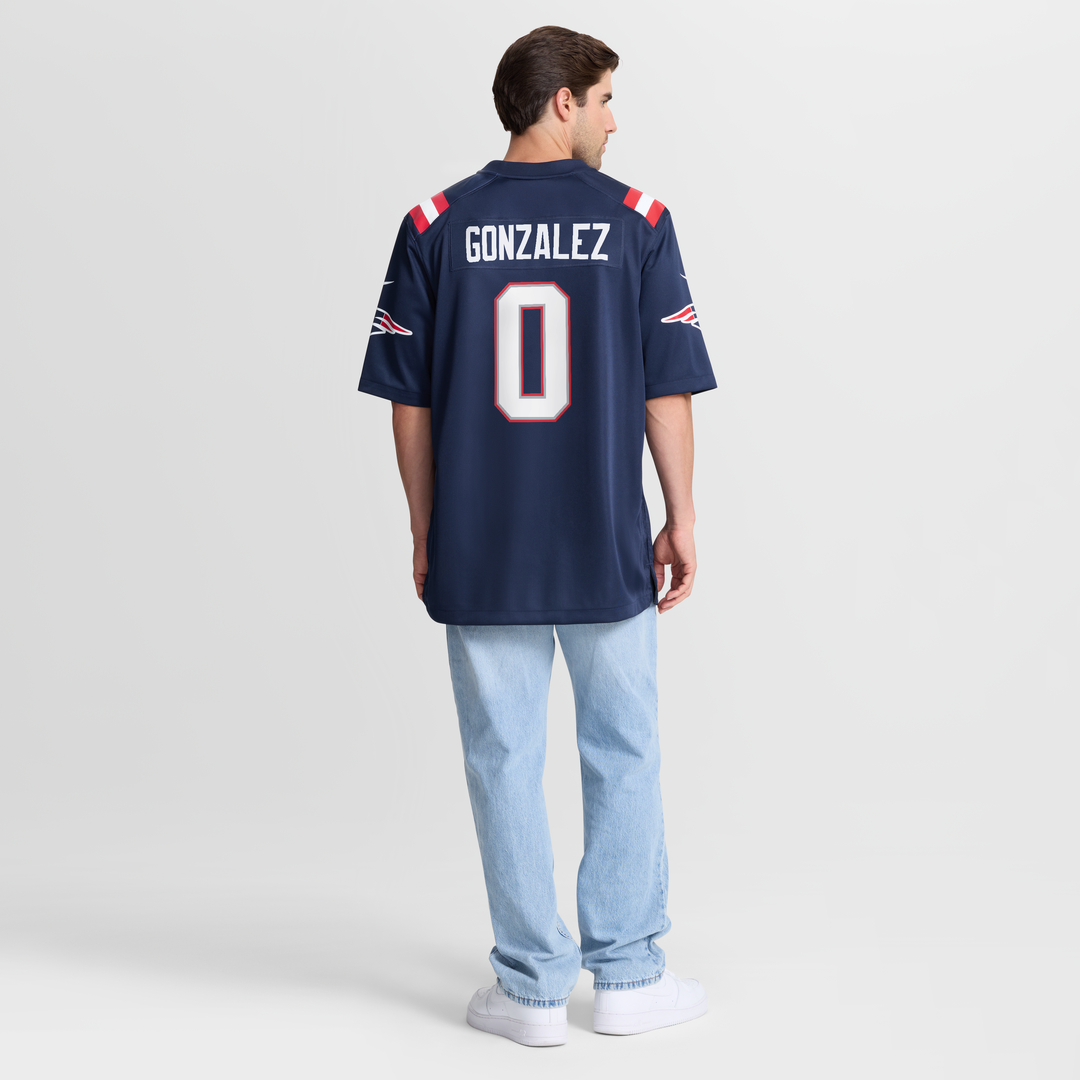 Men's New England Patriots Christian Gonzalez White Game NFL Football Jersey - view 36