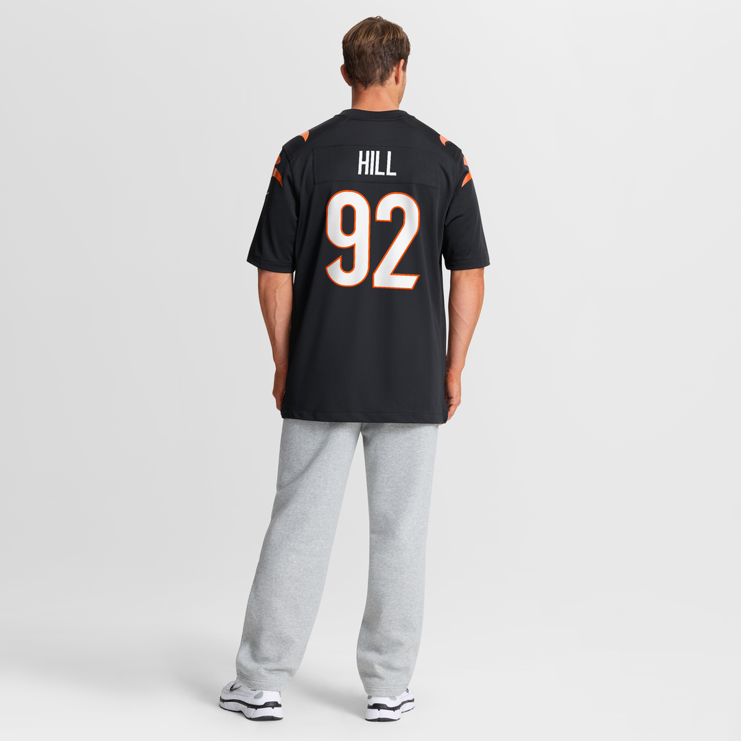 Men's Cincinnati Bengals B.J. Hill Black Game NFL Football Jersey - view 8