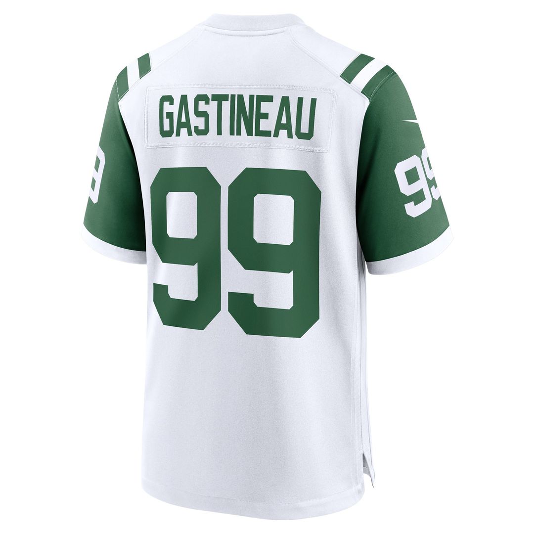 Men's New York Jets Mark Gastineau White Retired Player Alternate Game NFL Football Jersey - view 3