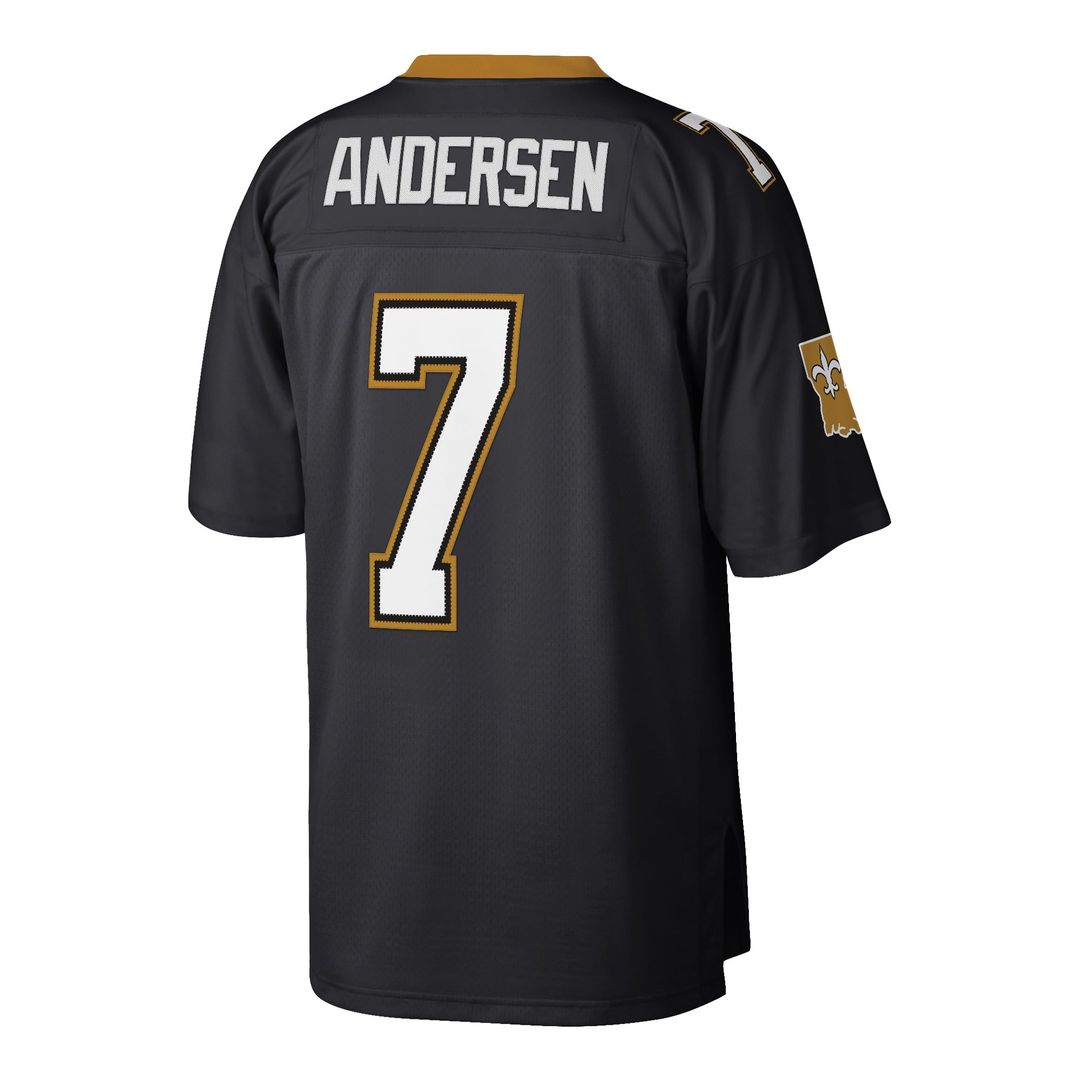 Men's New Orleans Saints Morten Andersen Black Retired Player Legacy Replica NFL Football Jersey - view 3
