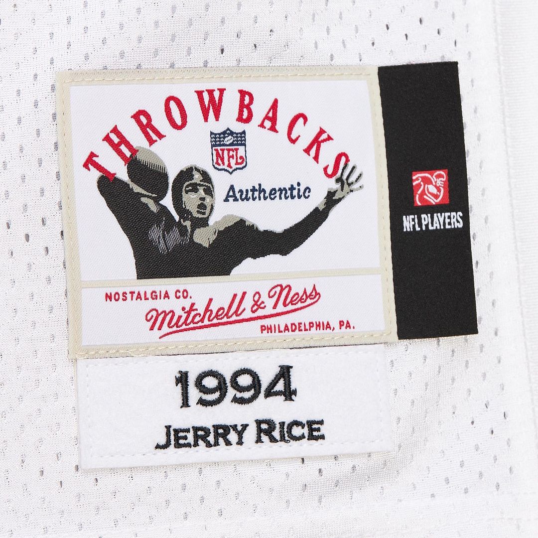 Men's San Francisco 49ers 1994 Jerry Rice White Throwback NFL Football Jersey - view 7