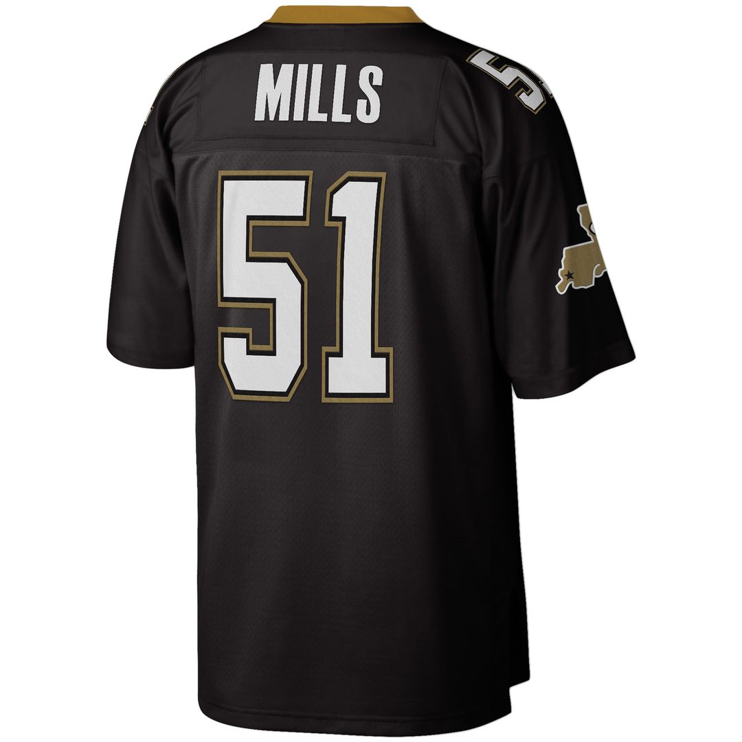 Men's New Orleans Saints Sam Mills Black Legacy Replica NFL Football Jersey - view 3