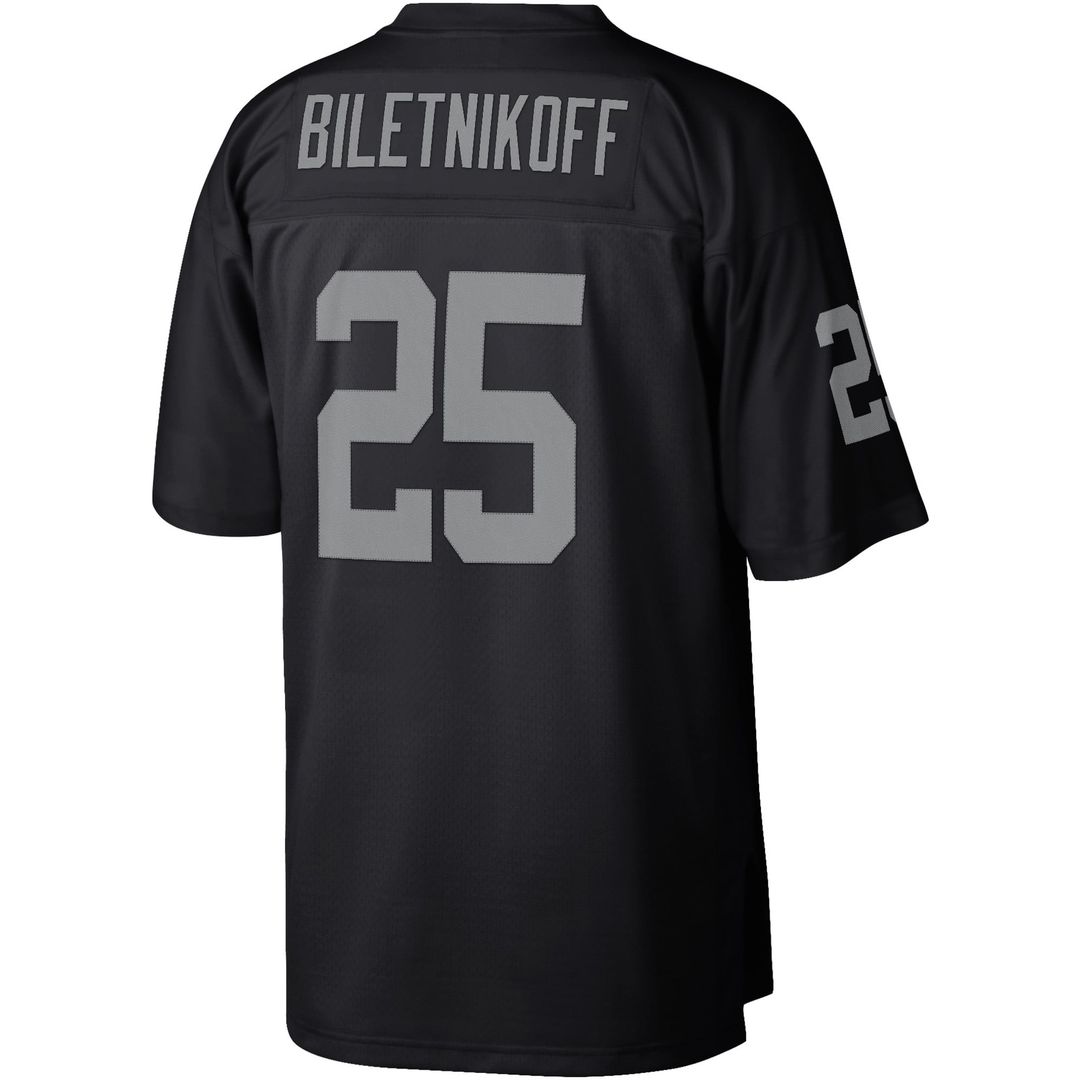 Men's Las Vegas Raiders Fred Biletnikoff Black Legacy Replica NFL Football Jersey - view 3