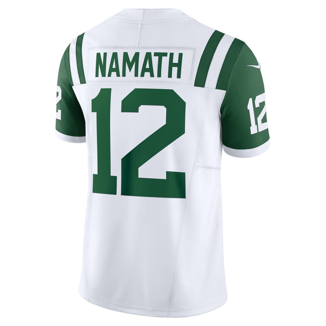 Men's New York Jets Joe Namath White Classic Alternate Retired Player Limited NFL Football Jersey - view 3