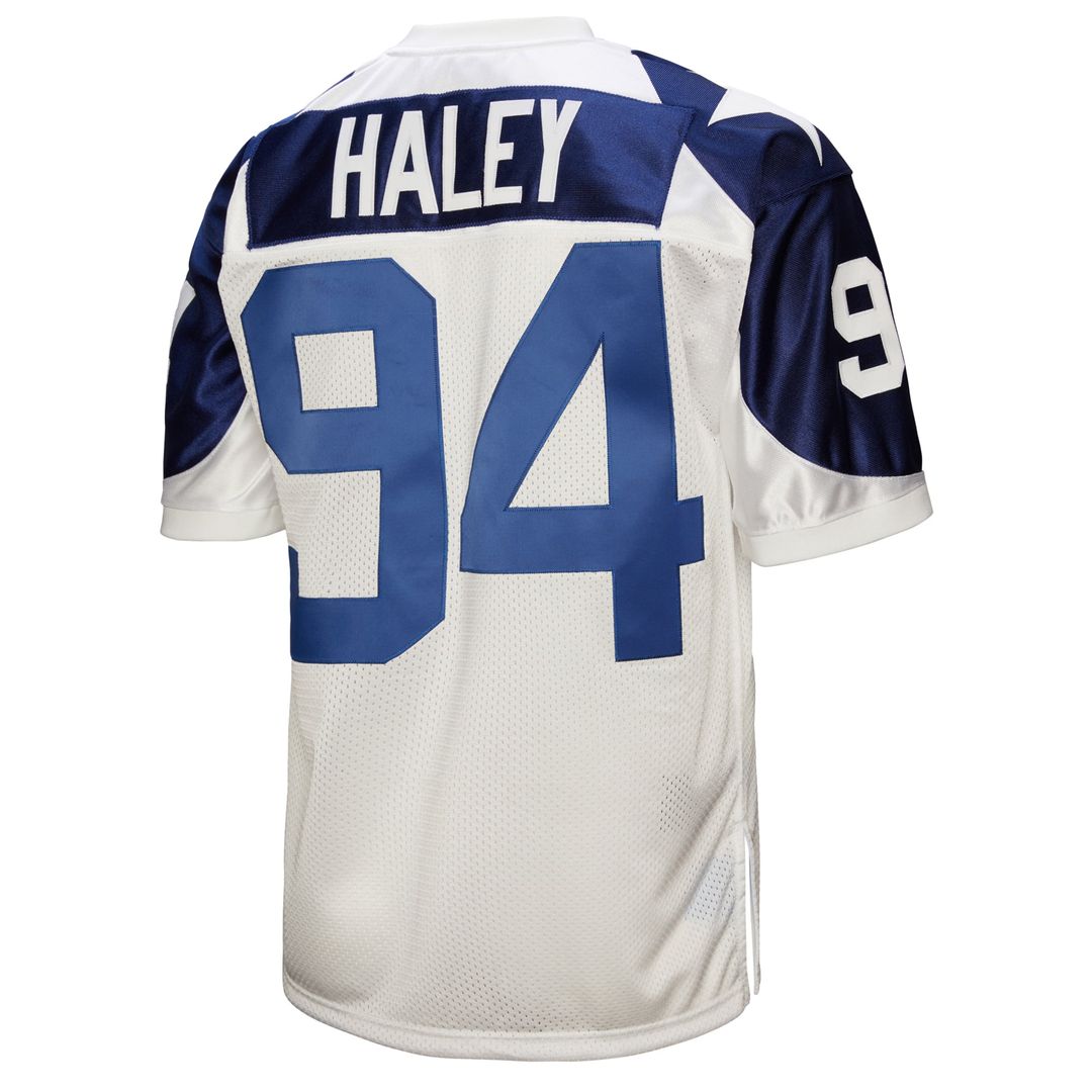 Men's Dallas Cowboys 1994 Charles Haley White Throwback NFL Football Jersey - view 3