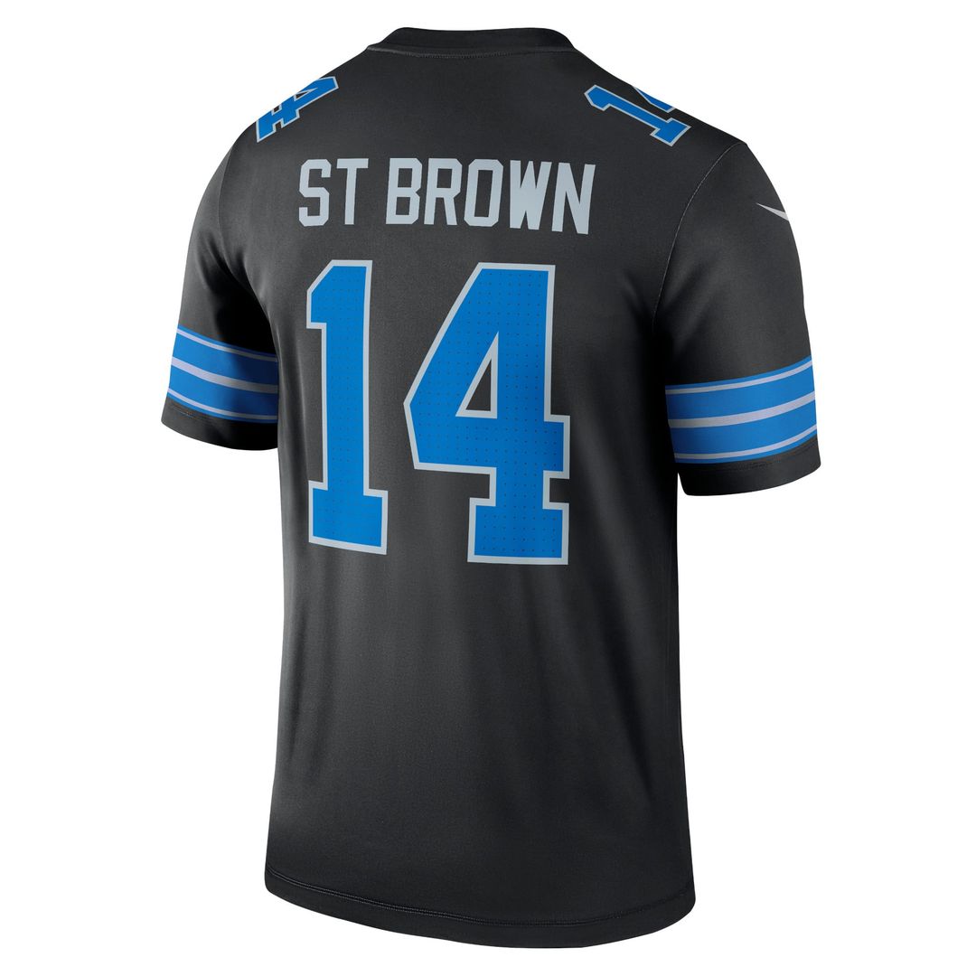 Men's Detroit Lions Amon-Ra St. Brown Blue Legend Player NFL Football Performance Top - view 9