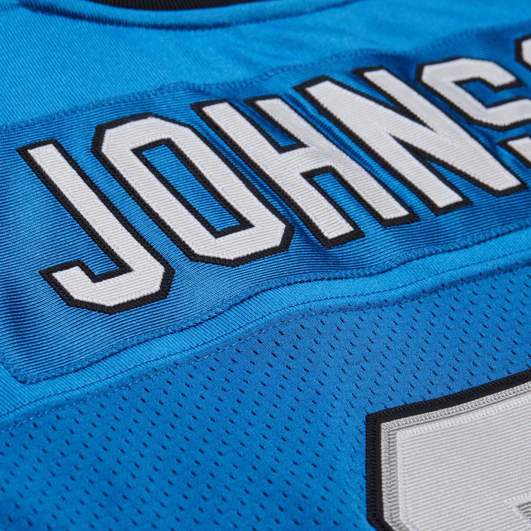Men's Detroit Lions Calvin Johnson Black 2007 Throwback NFL Football Jersey - view 24