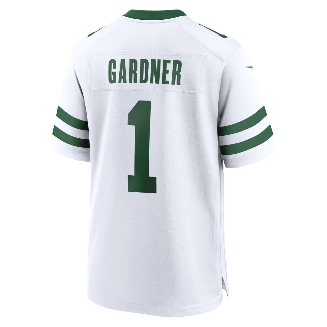 Men's New York Jets Ahmad Sauce Gardner Legacy White Game NFL Football Jersey - view 3
