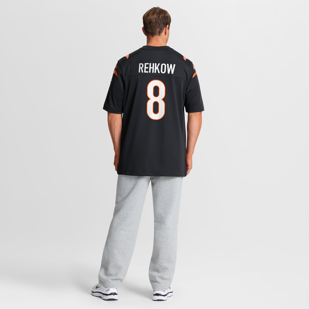 Men's Cincinnati Bengals Ryan Rehkow Black Game NFL Football Jersey - view 8