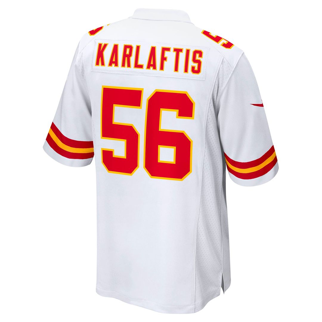 Men's Kansas City Chiefs George Karlaftis White Away Game NFL Football Jersey - view 3