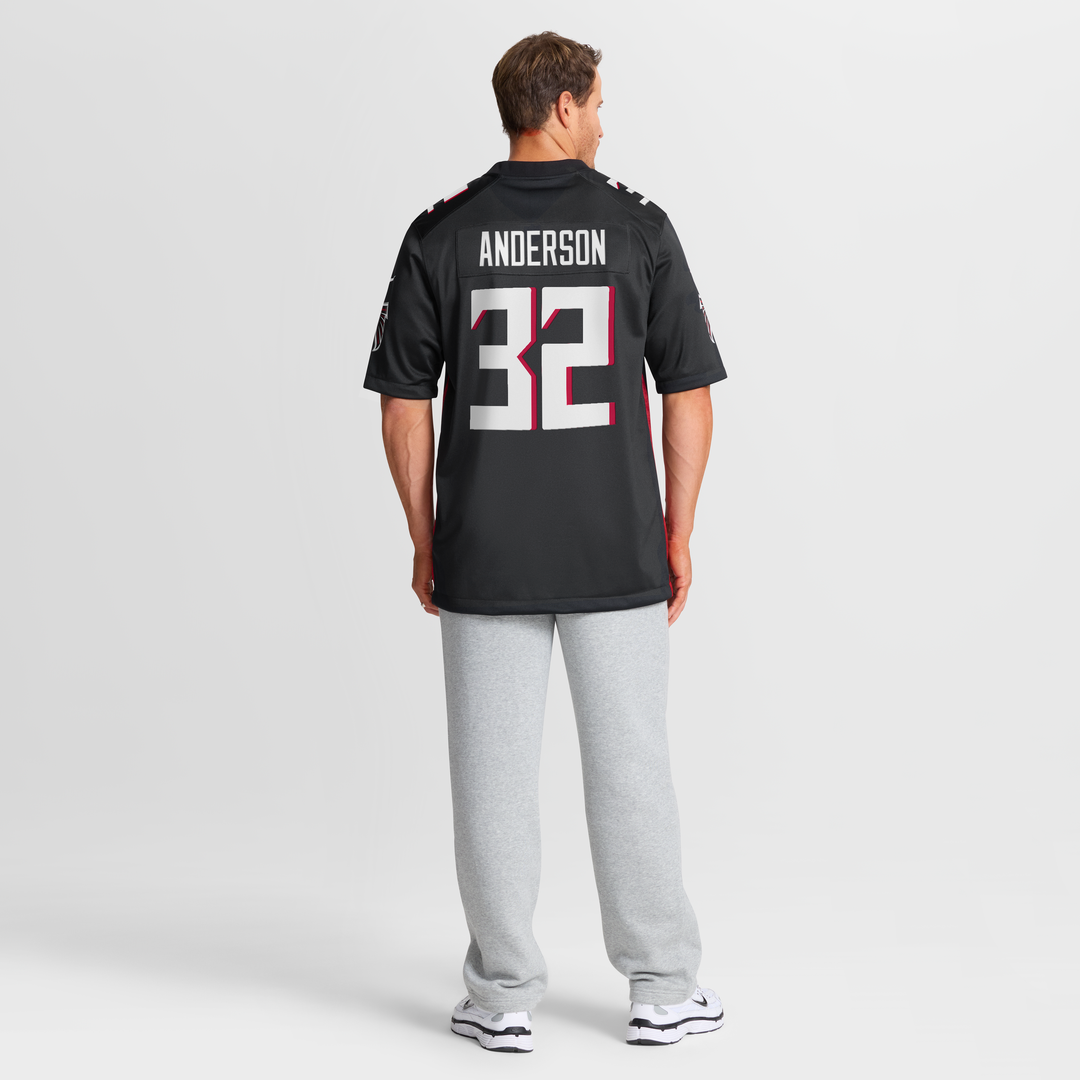 Men's Atlanta Falcons Jamal Anderson Black Game NFL Football Jersey - view 8
