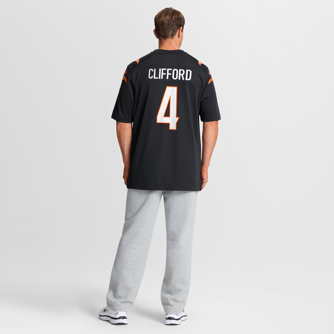 Men's Cincinnati Bengals Sean Clifford Black Team Game NFL Football Jersey - view 8
