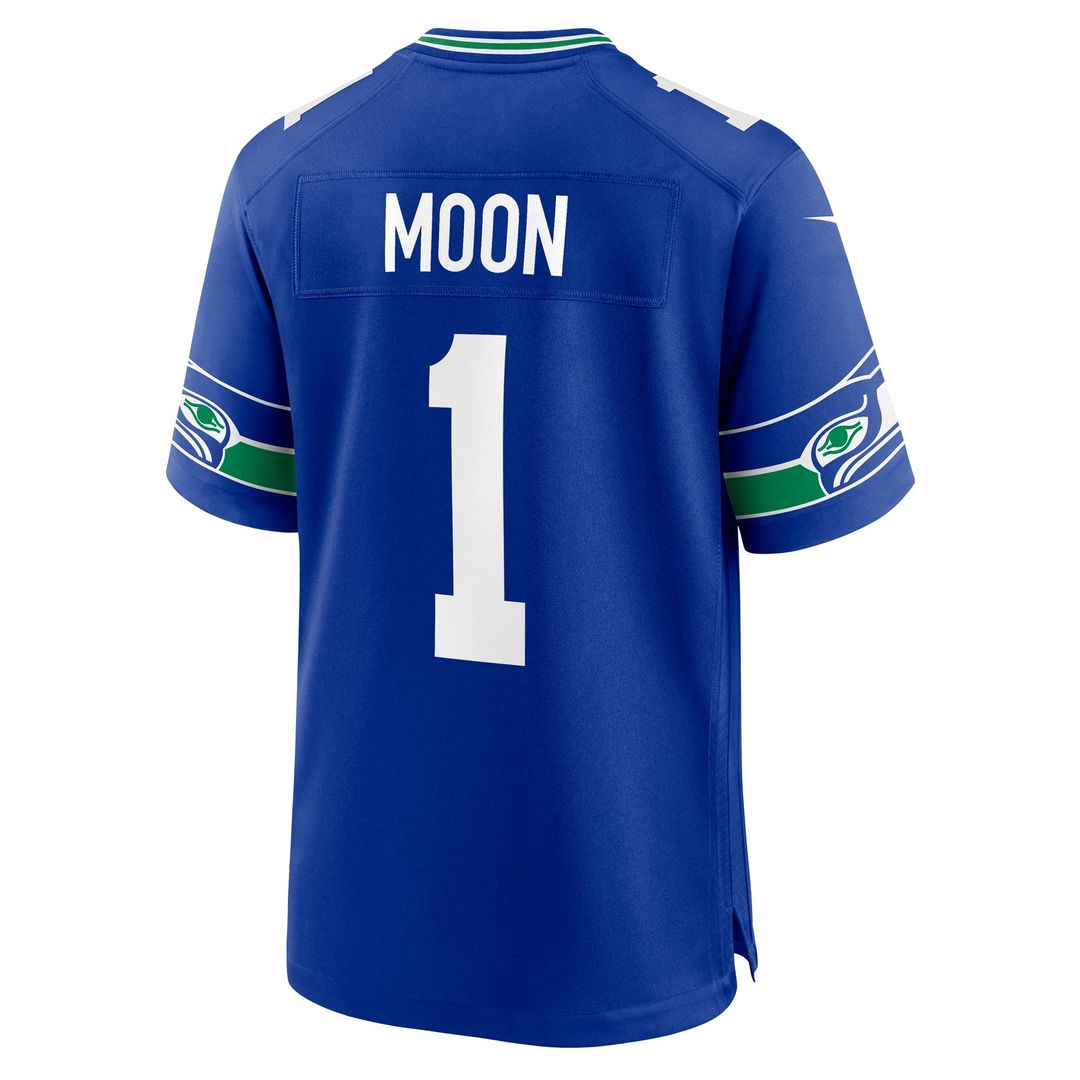 Men's Seattle Seahawks Warren Moon Royal Retired Player Alternate Game NFL Football Jersey - view 3