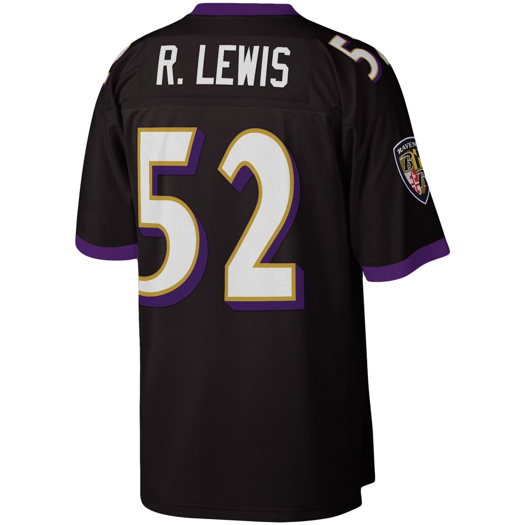 Men's Baltimore Ravens Ray Lewis Black Legacy Replica NFL Football Jersey - view 3