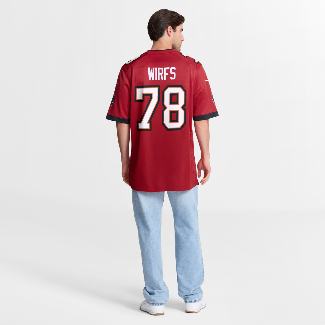 Men's Tampa Bay Buccaneers Tristan Wirfs Red Game NFL Football Jersey - view 8