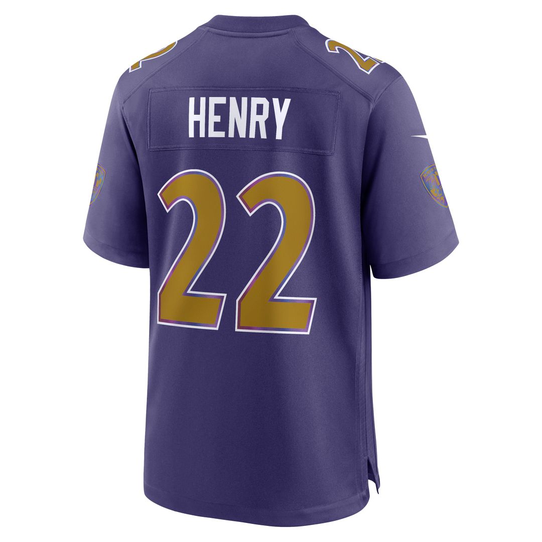 Men's Baltimore Ravens Derrick Henry Black Alternate Game NFL Football Jersey - view 31