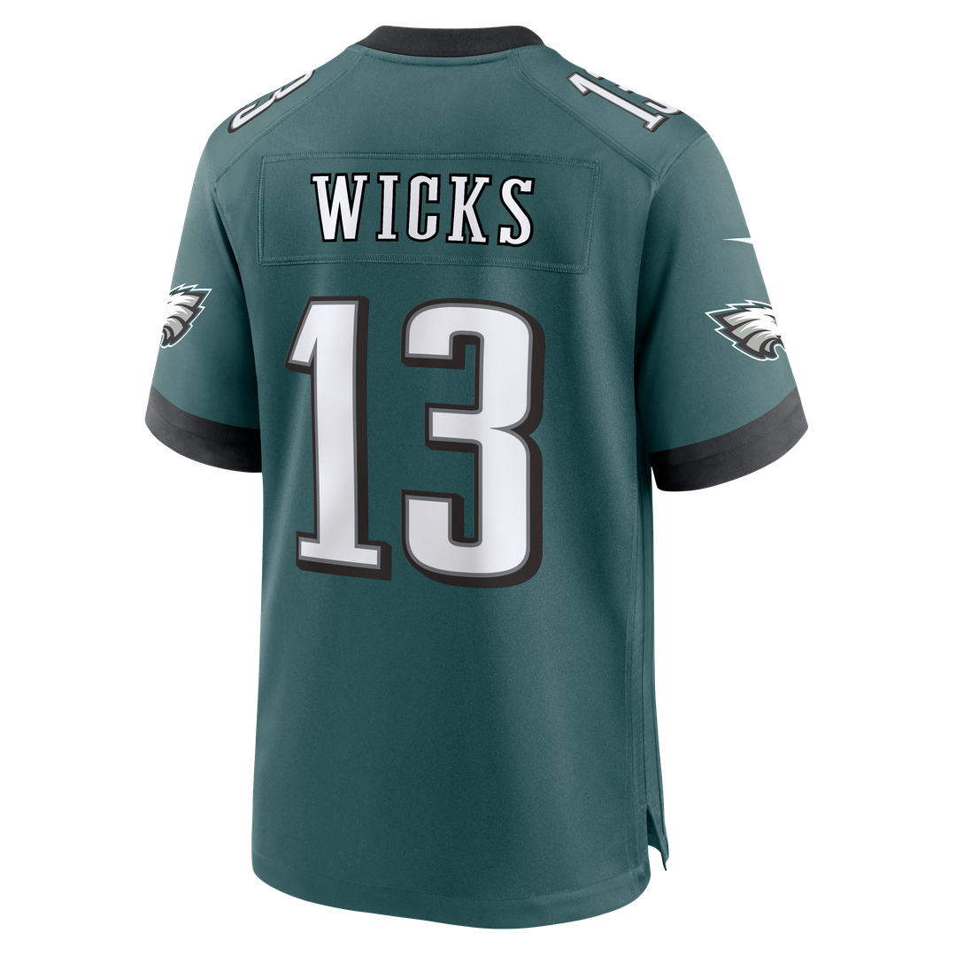 Men's Philadelphia Eagles Dontayvion Wicks Midnight Green Team Game NFL Football Jersey - view 3