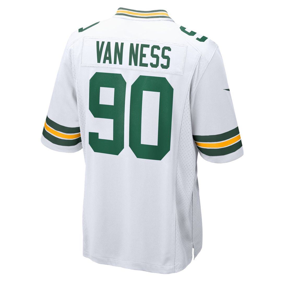 Men's Green Bay Packers Lukas Van Ness White Game NFL Football Jersey - view 3