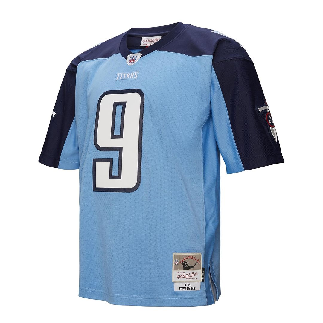 Men's Tennessee Titans Steve McNair Light Blue 2003 Legacy Replica NFL Football Jersey - view 9