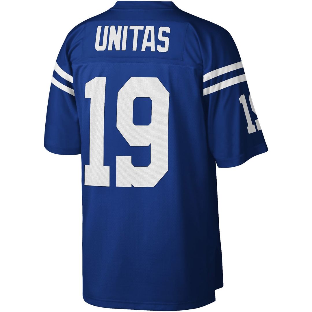 Men's Baltimore Colts Johnny Unitas Royal Legacy Replica NFL Football Jersey - view 3