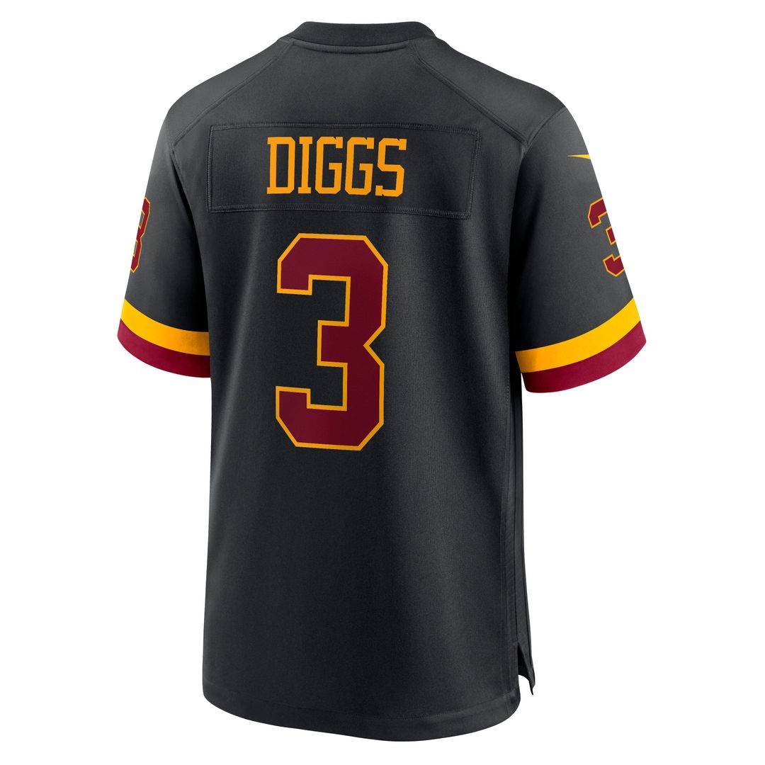 Men's Washington Commanders Stefon Diggs Black Alternate Game NFL Football Jersey - view 3