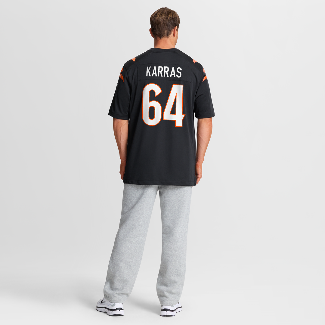 Men's Cincinnati Bengals Ted Karras Black Game NFL Football Jersey - view 8