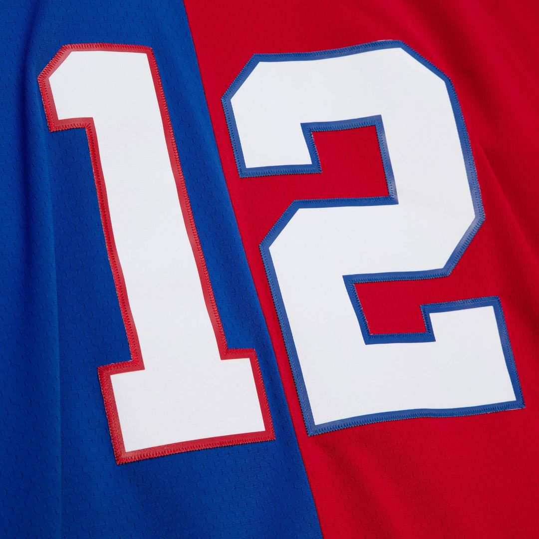 Men's Buffalo Bills Jim Kelly Royal/Red 1990 Split Legacy Replica NFL Football Jersey - view 4