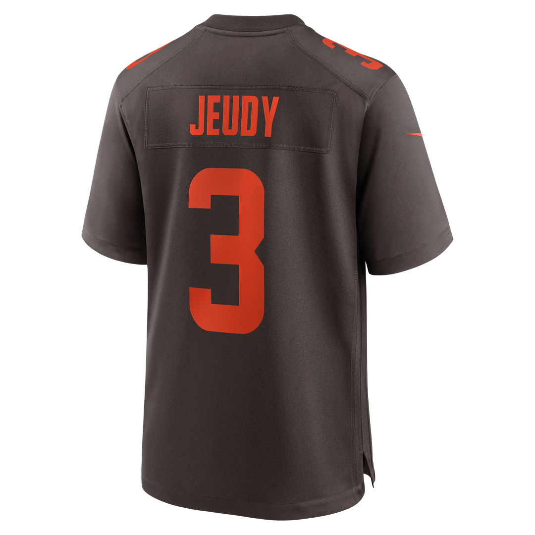 Men's Cleveland Browns Jerry Jeudy Brown Alpha Dawg Game NFL Football Jersey - view 3