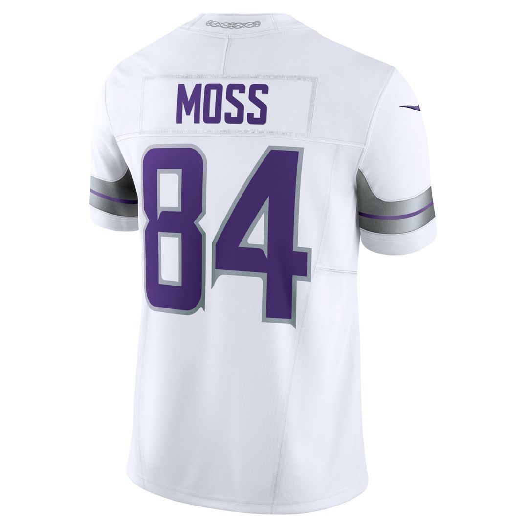 Men's Minnesota Vikings Randy Moss White Alternate Retired Player Limited NFL Football Jersey - view 3