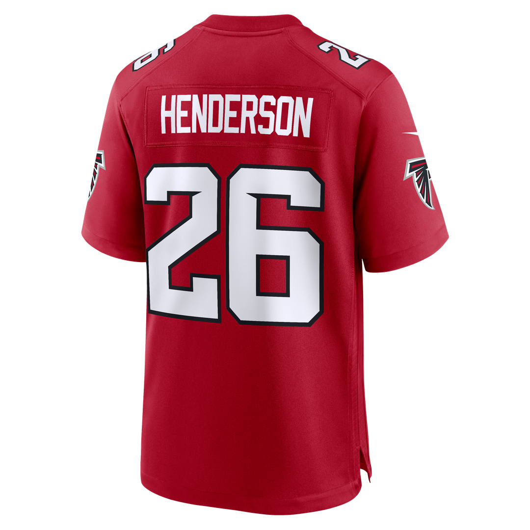 Men's Atlanta Falcons CJ Henderson Red Team Game NFL Football Jersey - view 3