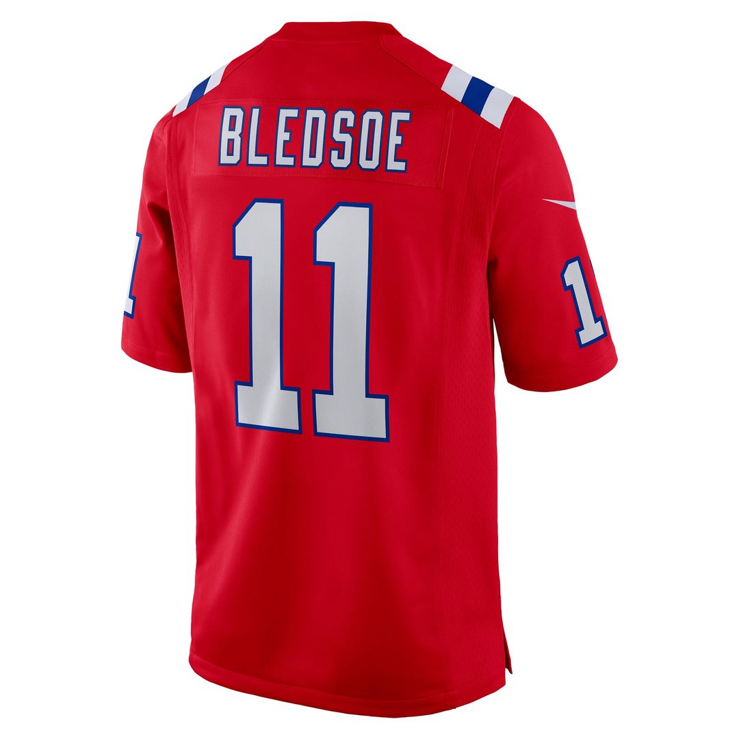 Men's New England Patriots Drew Bledsoe Navy Game NFL Football Jersey - view 15
