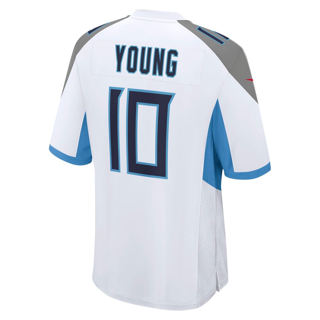 Men's Tennessee Titans Vince Young White Retired Player Game NFL Football Jersey - view 3