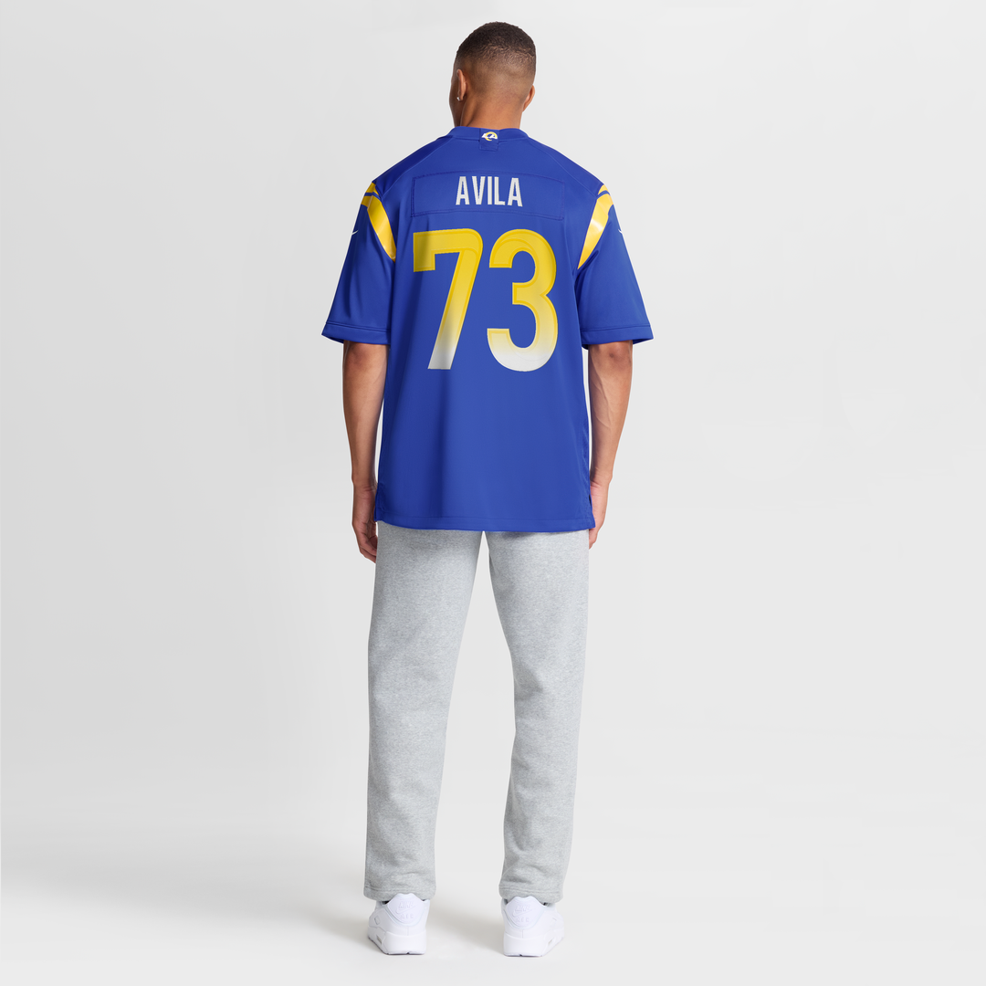 Men's Los Angeles Rams Steve Avila Royal Home Game NFL Football Jersey - view 8