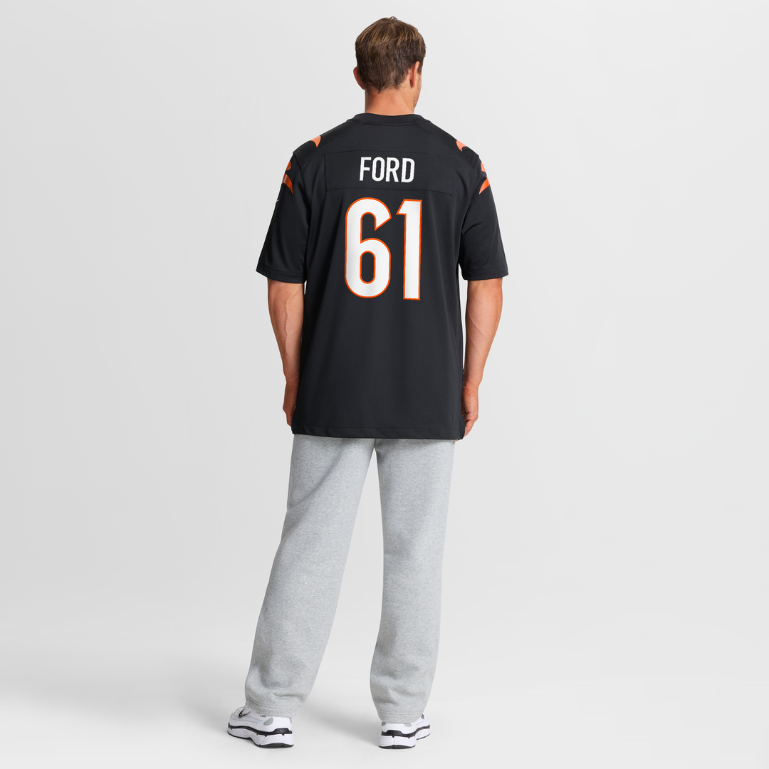 Men's Cincinnati Bengals Cody Ford Black Game NFL Football Jersey - view 8