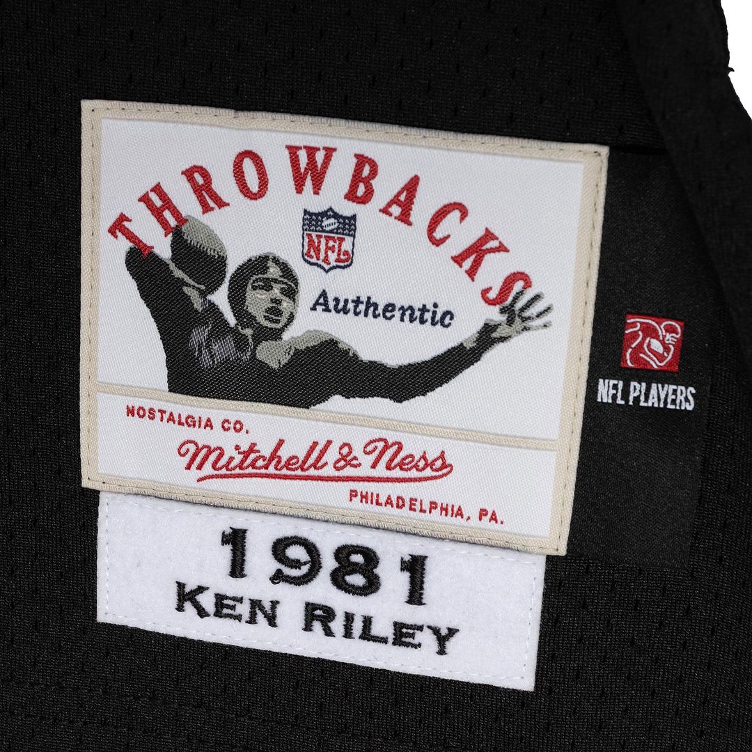 Men's Cincinnati Bengals 1981 Ken Riley Black Throwback NFL Football Jersey - view 5